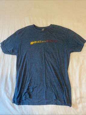 Widespread Panic On The Rocks Blue Graphic Tee - Men's Crew Neck Shirt